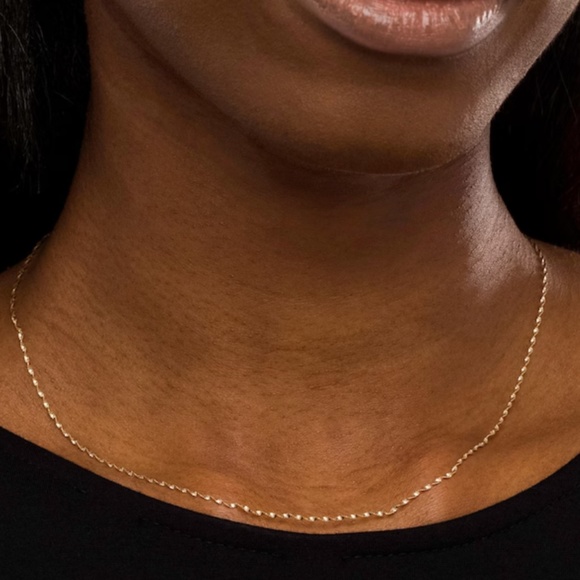 18k Gold Plated Twisted Link Chain Necklace 18" - Picture 2 of 4